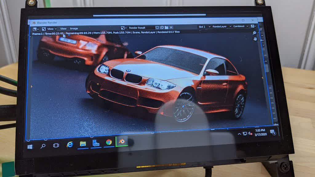 In-progress rendering of BMW demo by Mike Pan.